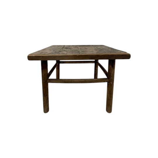 Simple Chinese Square Elm Side Tables | 68x68x52cm