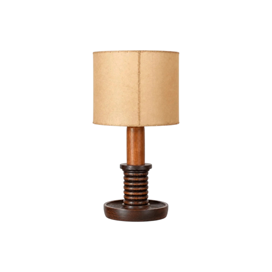 A French Oak Table Lamp in the manner of Charles Dudouyt