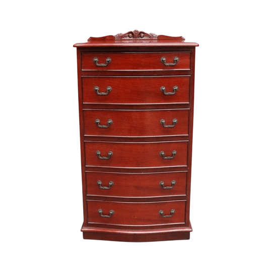 Vintage Johnson’s Australian Cedar Six Drawer Tallboy Chest of Drawers. B13139