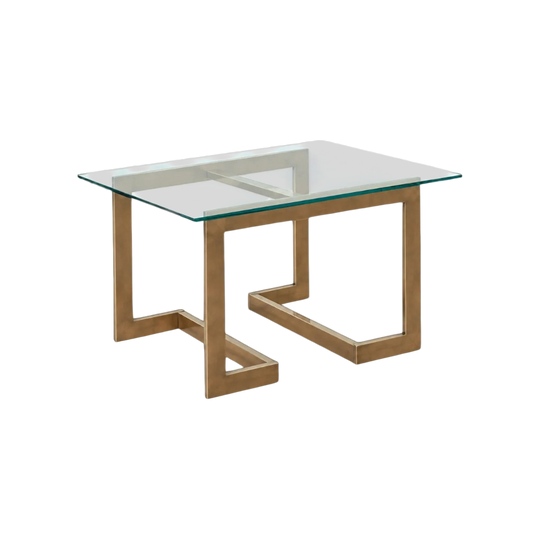 A Brass and Glass Occasional Table Attributed to Romeo Rega (1925-1984)