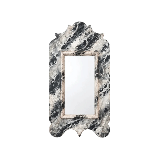 A faux-marble painted Mirror Italian, 20th century, in the Baroque manner (2 Available)