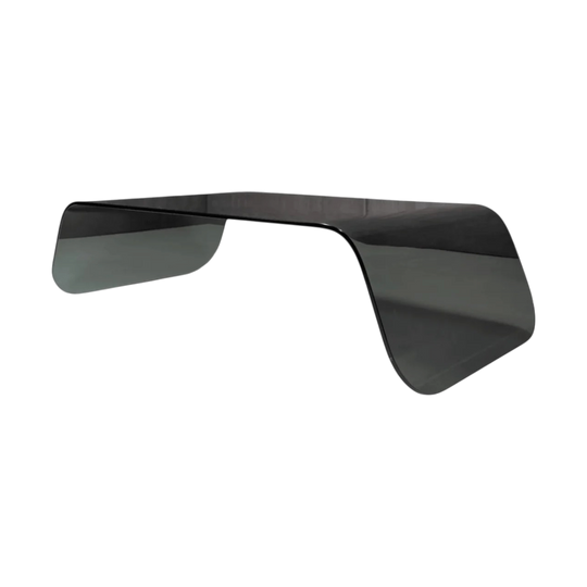 Fiam Style Black Smoked Glass Waterfall Coffee Table