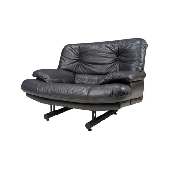 Late Twentieth Century Italian Leather Lounge Chairs
