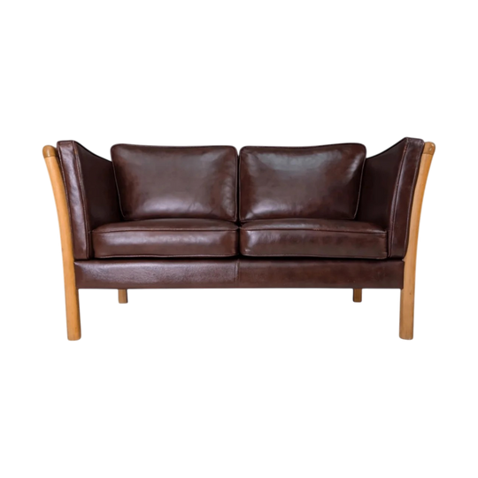 1960s Danish Stouby Oxblood Leather Sofa