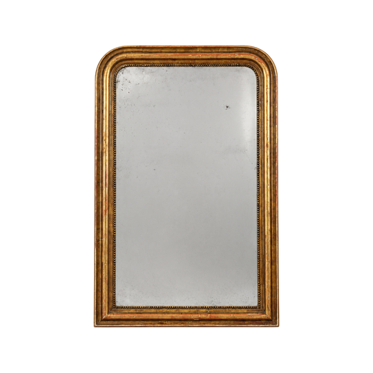 Louis Philippe Gilt and Gesso Overmantel Mirror