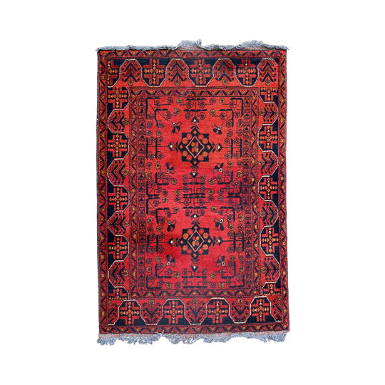Vintage Handknotted Afghan Baluch Tribal Rug (127x81cm)