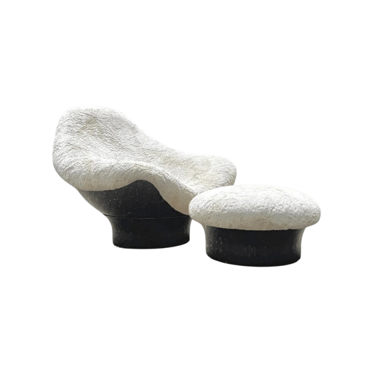 Rodica Chair and Ottoman by Mario Brunu for Comfort, Italy 1968