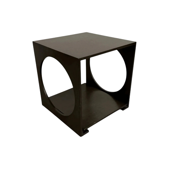 Mid Century Rare Green Finished Oak Danish 'Cube' Side Table