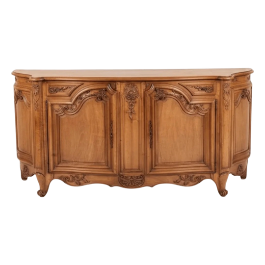 C18th French Louis XV style walnut buffet enfilade