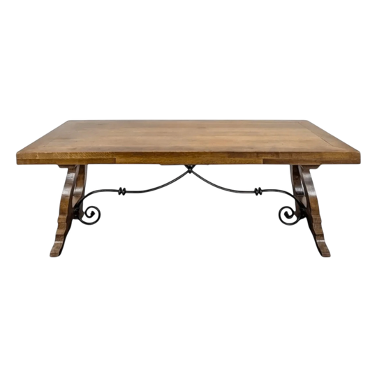 Spanish Oak Refectory Table with Extensions.
