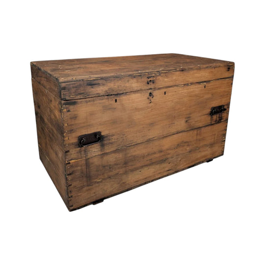 Circa 1880–1920 Industrial Timber Chest | Extra-Large Storage