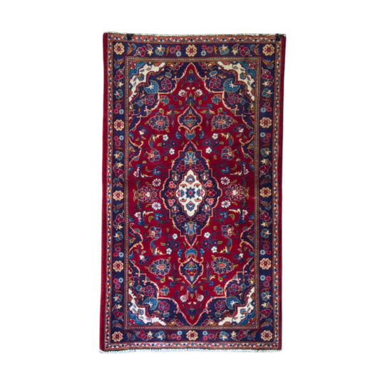 Vintage Handmade Persian Red Ground Rug [137x 79cm]
