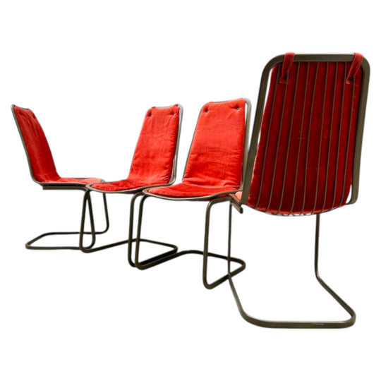 Gastone Rinaldi 1970’s Vintage Post Modern Italian Dining Chairs