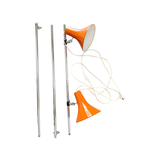 MCM Retro Wall Lamp in Burnt Orange