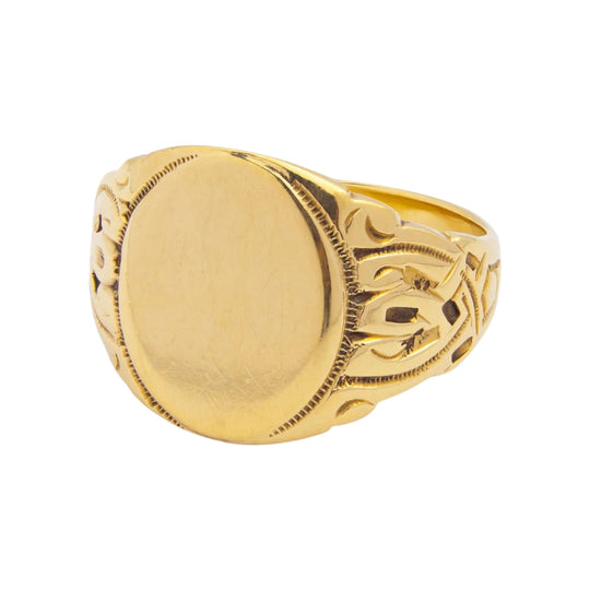 Celtic Design 14kt Gold Signet Ring