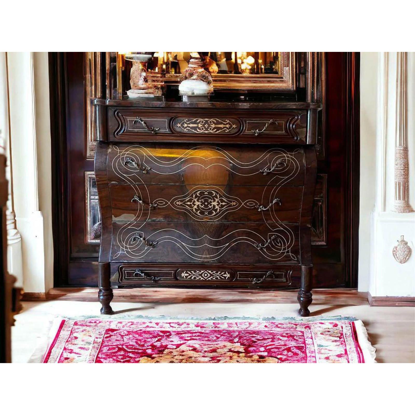 114x60x111h cm large antique style French Louis XV chest of drawers tall boy reproduction | Bazaa | Designer, Vintage and Antique Furniture