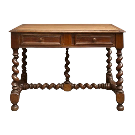 Antique Louis XIII Oak Table with Drawers