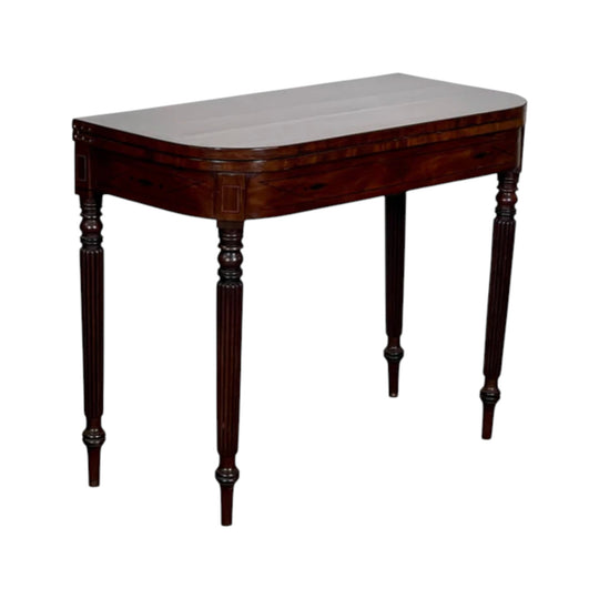 Antique English Georgian Mahogany Card Table.
