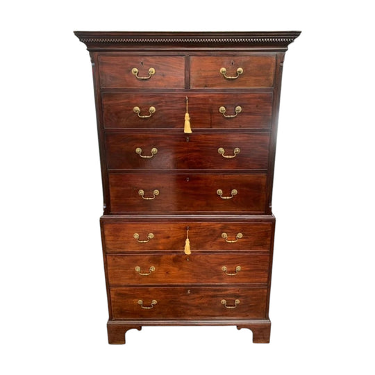 George III English Mahogany Chest on Chest / Tallboy, c. 1780