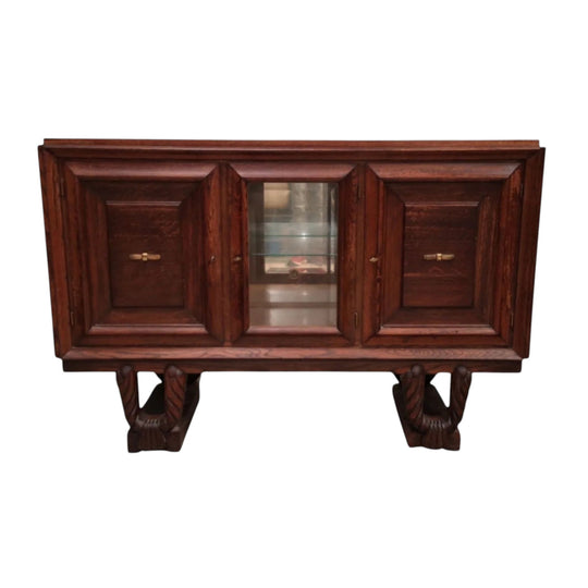French oak two door buffet  1940's