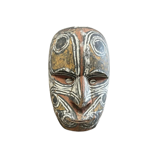 Vintage Papua New Guinea Sepik River Carved Wooden Tribal Mask
