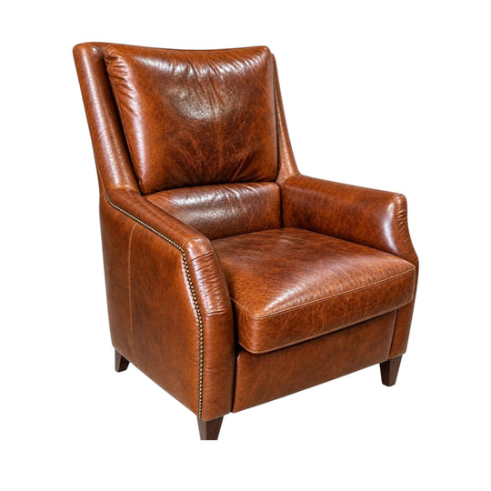 Vintage Top-Grain Cowhide Leather Armchair