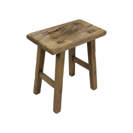 Original Vintage Chinese Elm Workers Stools