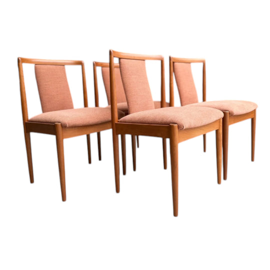 Parker Furniture T-Back No. 88 Teak Dining Chairs, Set of 4 – Fully Restored, Terracotta (Warwick Raymond)