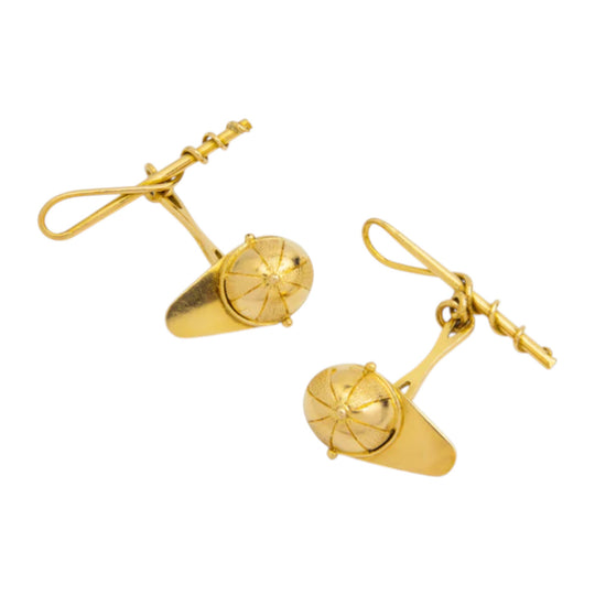 Vintage Gucci Equestrian Cufflinks in 18kt Yellow Gold