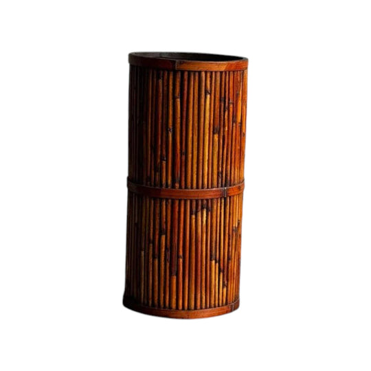 Vintage Bamboo and Rattan Umbrella Stand