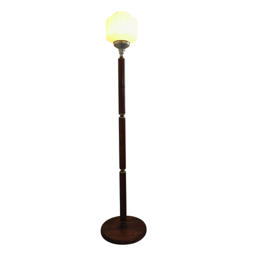 MCM Retro Solid Wood Floor Lamp