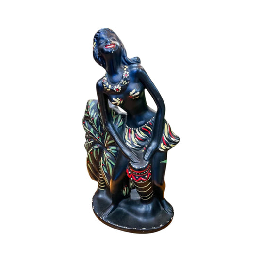 Barsony “Drumming Lady” Chalkware Lamp