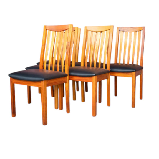 Set of 6 Tessa Dining Chairs – Bovine Leather