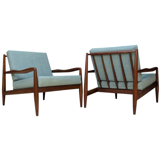 Adrian Pearsall Model 843-C Mid Century Walnut Armchairs
