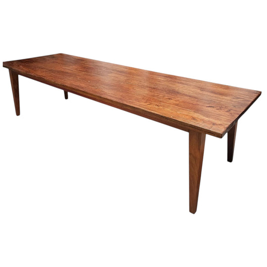 3 Meter Vintage Reclaimed Elm Top Farmhouse Style Dining Table