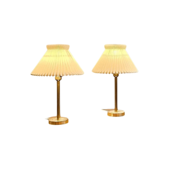Pair of Danish Brass Table Lamps