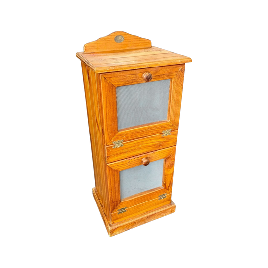 Vintage pine rustic country meat safe/storage cabinet Whitehouse Trading Co 1990s