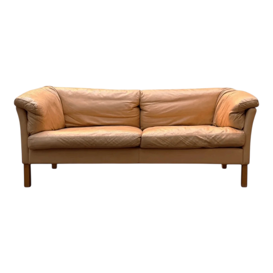 Mogens Hansen Sofa in Natural Leather, Denmark