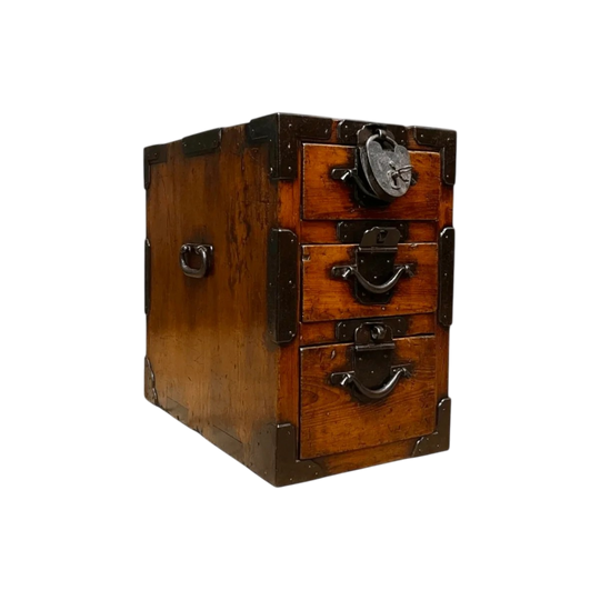 Rare Japanese Police Document Chest - Cypress | Meiji