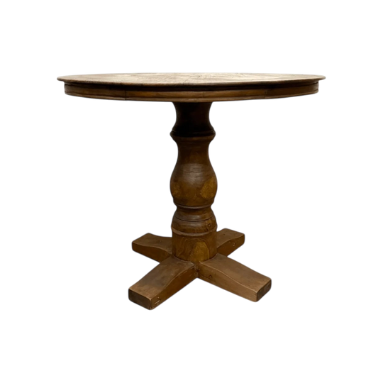 Indonesian Vintage Round Teak Table