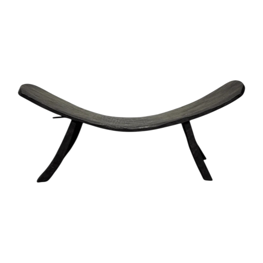 Dark Teak Curved Bench