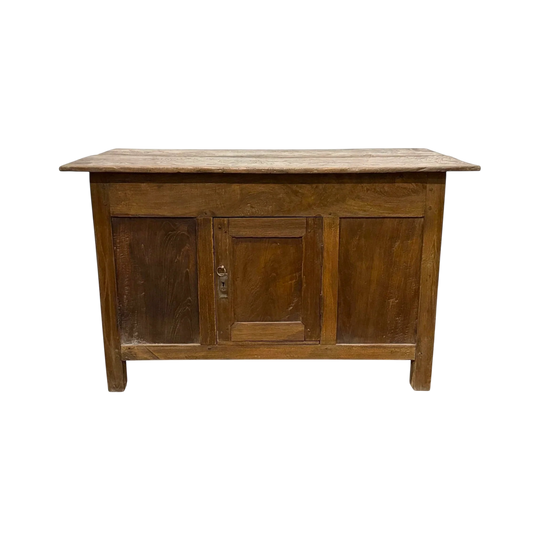 Vintage Teak Front Opening Low Cabinet