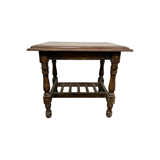 Colonial Side Table With Bottom Shelf