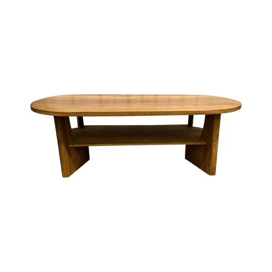 Teak Coffee Table Curved Ends