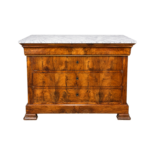 A Louis-Philippe Figured Walnut Commode