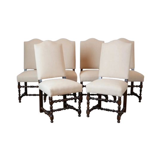 A Set of Six Louis XIII Style  Dining Chairs