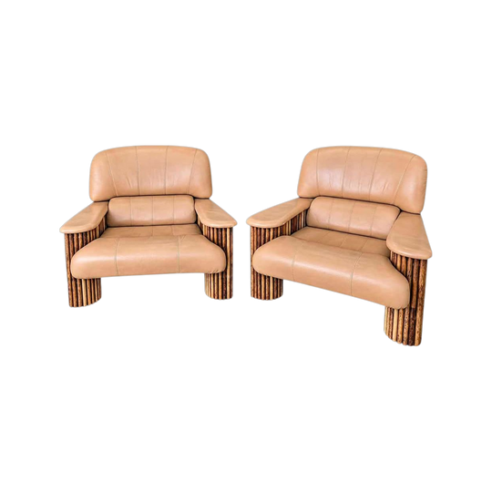 Pacific Green Havana Leather Armchair
