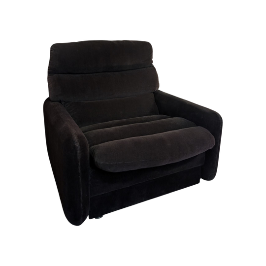 Vintage Tessa T7 Armchair in Original Black Velour