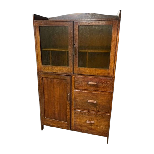 Federation English Oak Kitchen Cabinet c1910-20