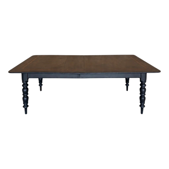 Solid Timber Table with Inlay-Effect Top
